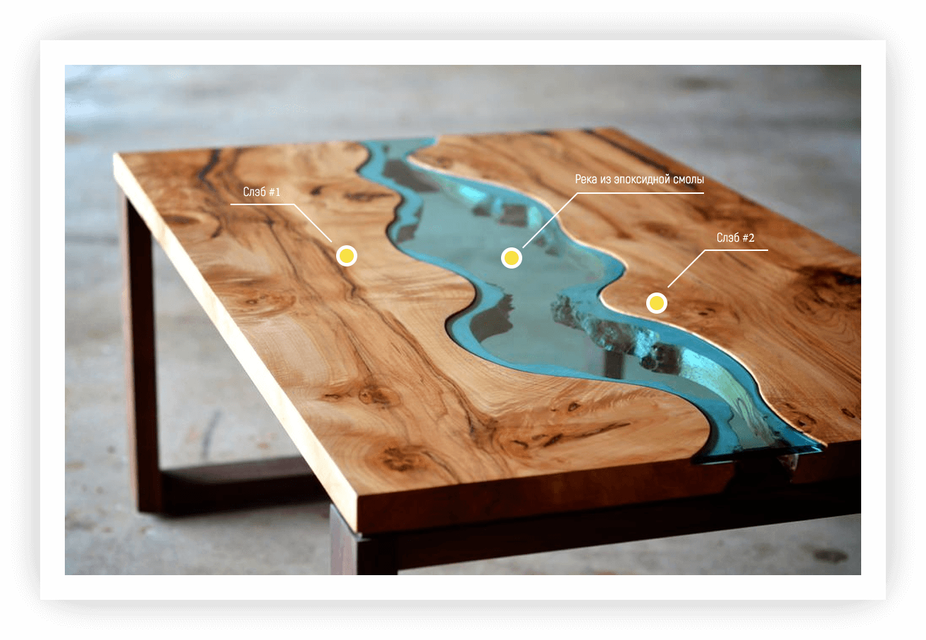 Стол-река из эпоксидки